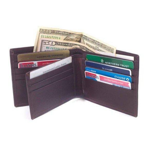 Men’s Laredo 12 Card Holder Top Grade Leather Bifold Wallet - Picture 2 of 4